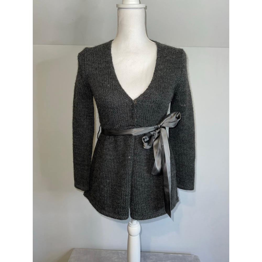 Women's GAP Gray Knit Wool Blend Cardigan Sweater S